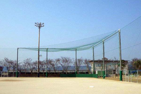 玄海みらい学園グラウンド整備　防球ネット