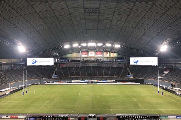 札幌ドーム 17mラグビーゴールポスト納品 札幌ドーム 17mラグビーゴールポスト納品