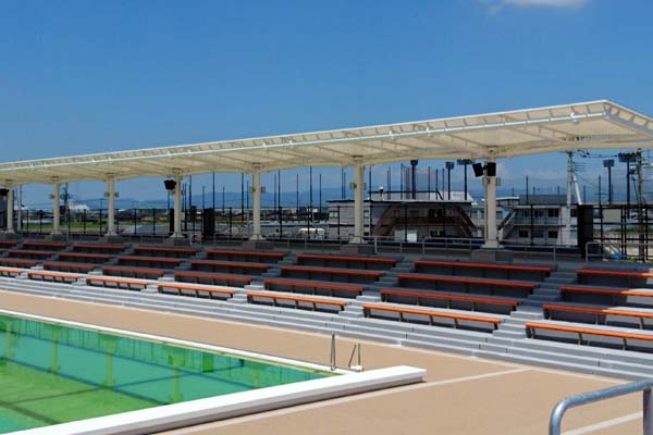 筑後広域公園プール新築工事（膜屋根工事）