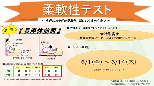 ■訂正長座体前屈　TAMARIBA
